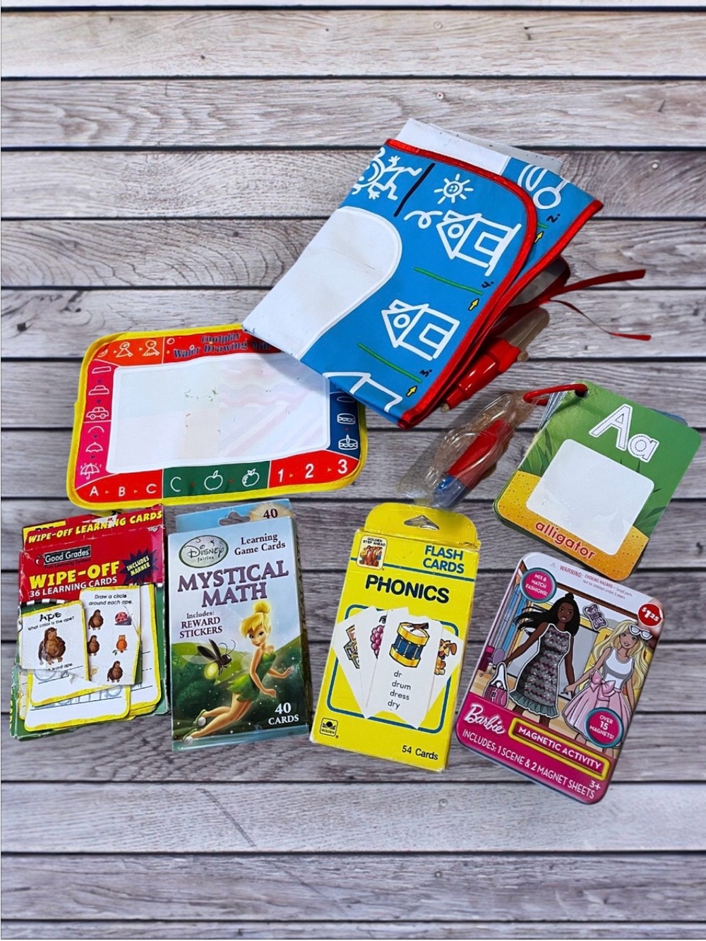 Children's Educational Flash Card & water doodle mat Bundle